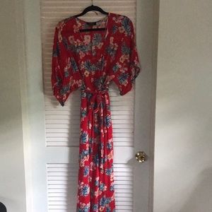 Resort Palm Kimono Dress